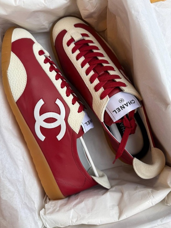 CHANEL Shoes - Chanel red sneakers